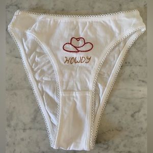 Poppy undies embroidered howdy - cowboy hat